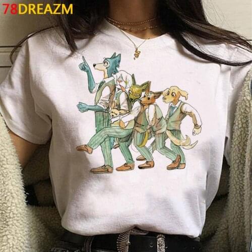 Beastars Legoshi t shirt men ulzzang streetwear casual couple harajuku kawaii t shirt t-shirt streetwear plus size