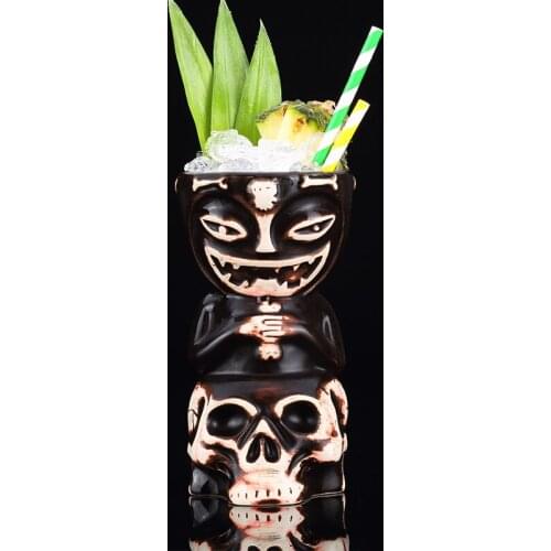 Hawaii cup TIKI bar cocktail ceramic cup skeleton doll TIKI mug
