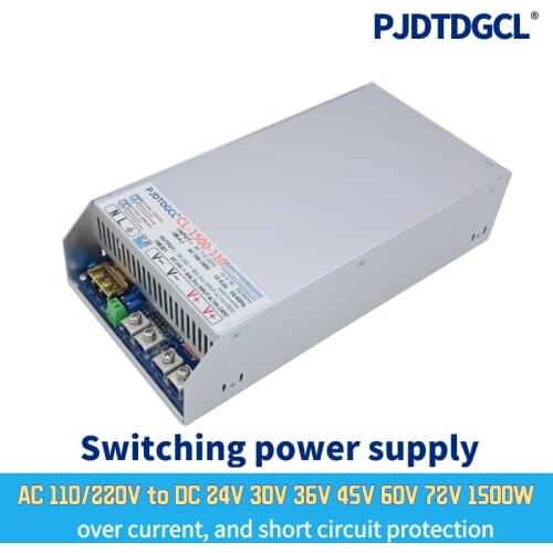 0-24V 30V 36V 45V 48V 60V 72V 110V Adjustable 1500W (PFC) Switching Power Supply For Led 1500W 110V/220V Ac To Dc Smps