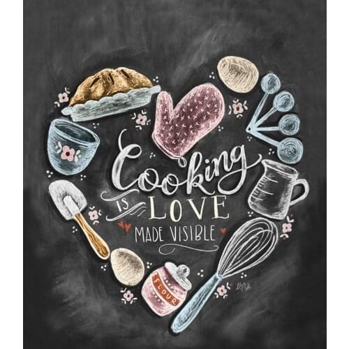 JMINE Div 5D Cooking Chalkboard Blackboard Full Diamond Painting cross stitch kits art Scenic 3D paint by diamonds