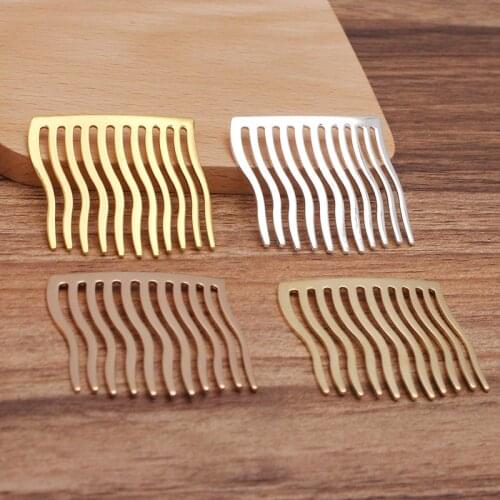 5pcs/lot 40*38mm Copper Hair Comb Hair Clips Insert Metal Comb Hair Accessories For Women