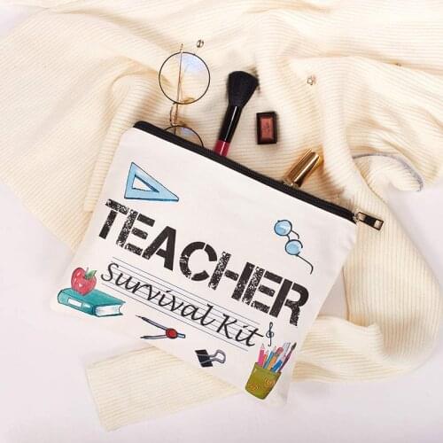 Music math Teacher Makeup Bag Pencil Pouch Graduation back to school Teachers' Day new year Christmas birthday Thanksgiving Gift