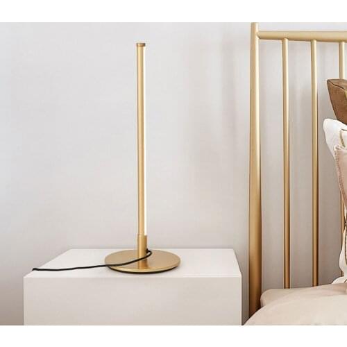 Sanmusion Desk Lamps Switch Off EU US Plug Bedroom Headboard Corner Table Reading Line Lights Modern Aluminum LED Book Light