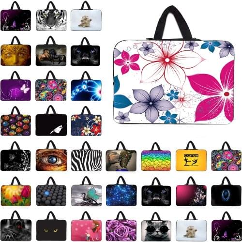 Computer Bag Print Neoprene Handle 17 15.4 15.6 15 13 12.3 11.6 10 9.7 Laptop 14 inch Bag Carry Case For Toshiba Huawei Matebook