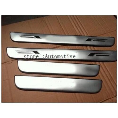 Stainless steel door sill scuff plate cover 4pcs for Toyota RAV4 2006 2007 2008 2009 2010 2011 2012 + With LOGO