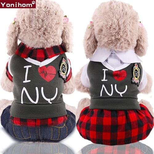 Dog Clothes Winter Warm Pet Dog Jacket Coat College Style Puppy Christmas Clothing Hoodies For Small Medium Dogs Puppy Yorkshire