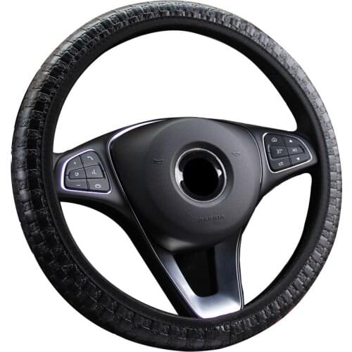 Braided Car Steering Wheel Cover Six Styles to Choose Without Inner Ring Wrap Fit For 37-38CM/14.5"-15" Hand Bar Protecter