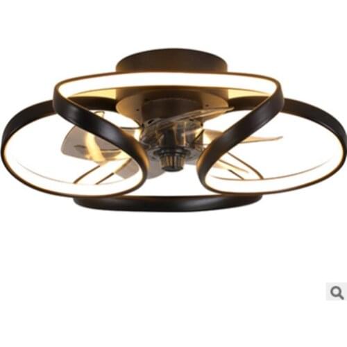 Ceiling fan light bedroom restaurant creative mute chandelier living room household light luxury ceiling fan light one