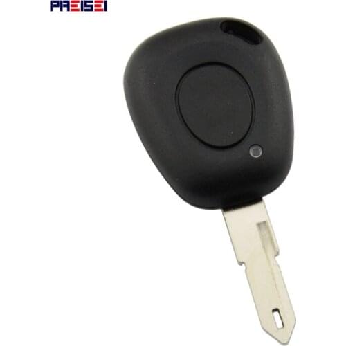 PREISEI 10pcs/lot 1 Button NO Logo Replacements Remote Car Key Case Shells Fob For Renault Clio Espace Laguna Logan Scenic