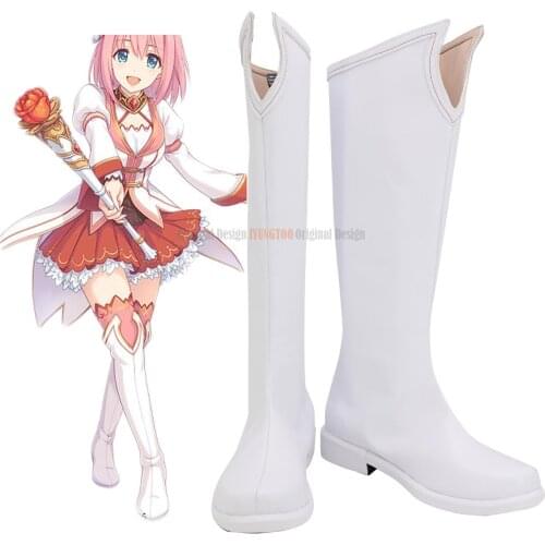 Princess Connect Re:Dive Yui Kusano Cosplay Boots White Shoes Custom Made