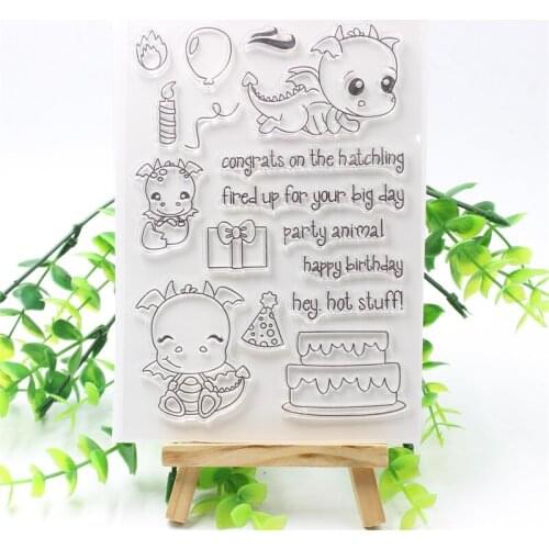KSCRAFT Party Animal Transparent Clear Silicone Stamp/Seal for DIY scrapbooking/photo album Decorative clear stamp 291