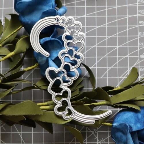 Hook Shape Heart Frame Metal Cutting Dies Stencil Greeting Card Decoration DIY Scrapbooking Scrapbook Paper Photo Album