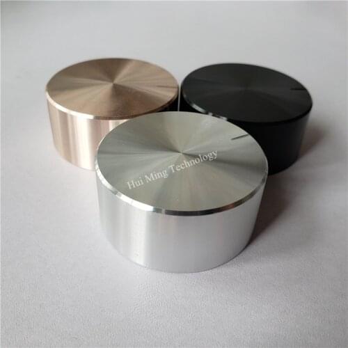 2pcs aluminum plastic knob potentiometer knob 48*22*6mm Chassis volume knob O shaft switch cap plum handle knob HI-FI amplifier