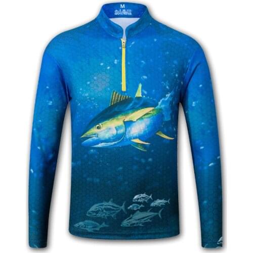 Stand Collar Long Sleeve Fishing Clothes M-3XL Breathable Men Fishing Shirt Anti-UV Fishing Jacket for Summer Spring