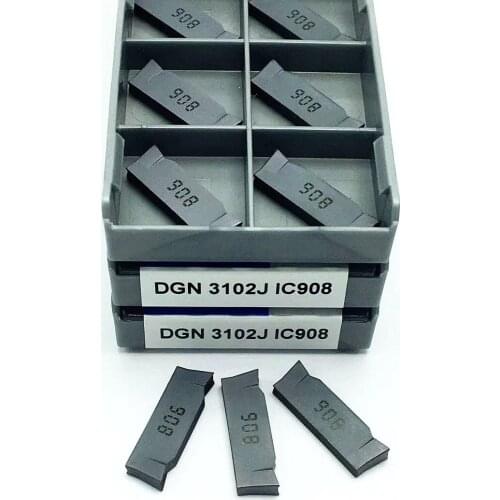 DGN3102J IC908 DGN3102C IC908 carbide grooving inserts high quality cutting tools CNC turning inserts