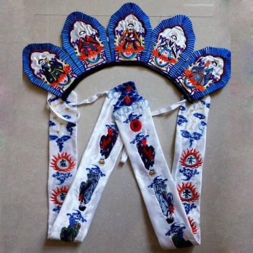 Top QualityTaoist Daoist Embroidery Five Official Dharma Cap Eight Immortals And Five Old Crowns Taoism Hat