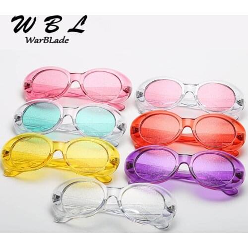 WarBLade 2019 Classic Fashion New Oval Sunglasses For Female Transparent Gorgeous Granulated Lens Sun Glasses For Men Women