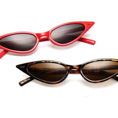 1pc Vintage Cateye Sunglasses Women Sexy Retro Small Cat Eye Sun Glasses Brand Designer Colorful Eyewear For Female