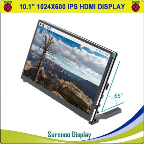10.1" inch 1024*600 HDMI IPS TFT LCD Module Display Monitor Screen USB Capacitive Touch Panel Audio for RaspBerry Pi