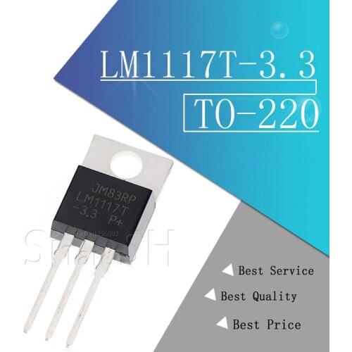 10PCS LM1117T-3.3 TO220 LM1117-3.3 LM1117T 3.3V LM1117 TO-220