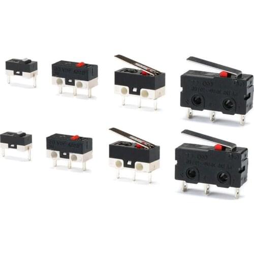 20PCS Mini Limit Switch mouse micro switch 002 003-3.5 012-13.5-2 024-A 1A 125V Push Button Switch Microswitches