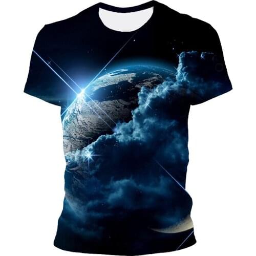 2021 3d Funny Men T-shirt Costume Psychedelic Starry Sky Printed Casual Short Sleeve Adult T-shirt Mens Womens Boys Girls Stre