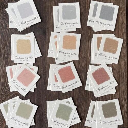 60pcs self-adhesive Note Paper Bullet Journaling Accessories Retro Morandi Color Not Decorative Scrapbooking Aesthetic Memo Pads