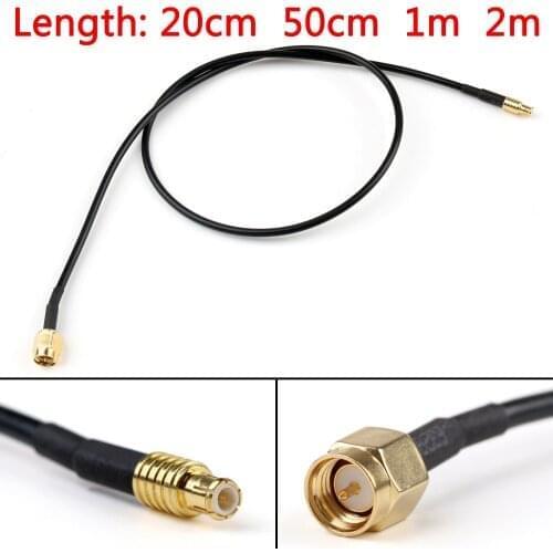 Artudatech 20cm/50cm/1m/2m RG174 Cable MCX Male Plug To SMA Male Straight Crimp Coax Pigtail 8in/20in/3ft/6ft