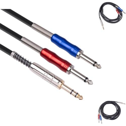 Audio Line, 6.35mm Male Jack to Dual 1/4Inch Male TS Mono Breakout Cable Audio Patch Cord for Audio Recorder