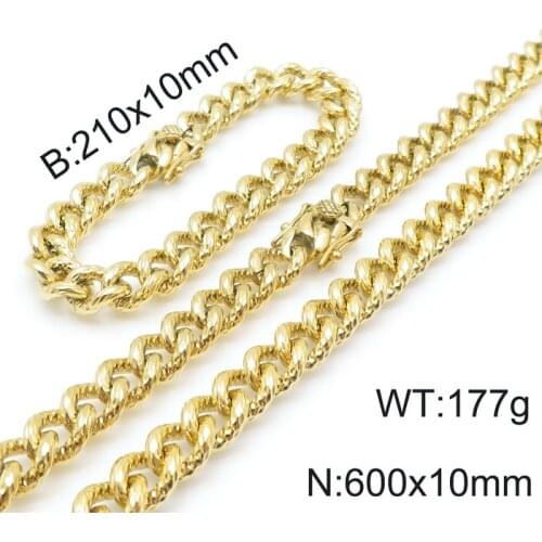 Free Shipping 3 Colors Stainless Steel Chain Jewelry Necklace And Bracelet Sets Gift High-quality SBJZFUJE
