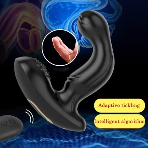 Wireless Remote Control Tickling Prostate Massager Vibrator 10 Speed Vibrating Butt Plug Anal Vibrator Sex Toys For Men Gay