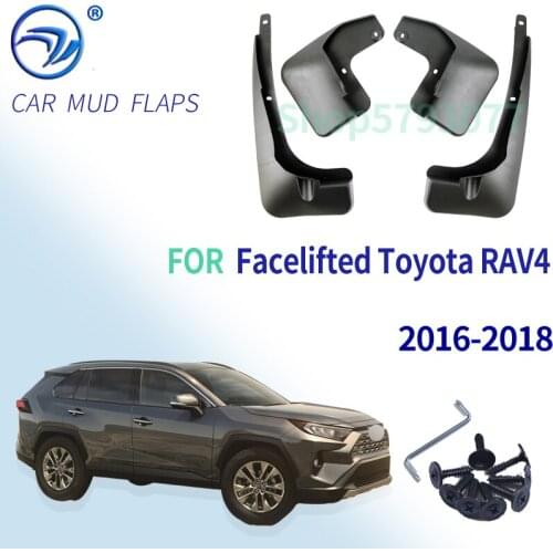 Set Molded Car Mud Flaps For Facelifted Toyota RAV4 2016 2017 2018 Mudflaps Splash Guards Mud Flap Mudguards Fender Accessories