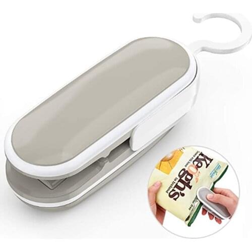 2-in-1 Mini Sealing Machine with Detachable Hook Household Hand Press Heat Sealer for Snacks Plastic Bags