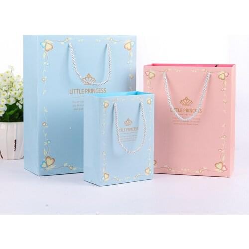 Birthday baptism Prince Princess pink candy paper packaging коробка упаковка gift bag пакетики упаковочные papieren zakjes 10pcs