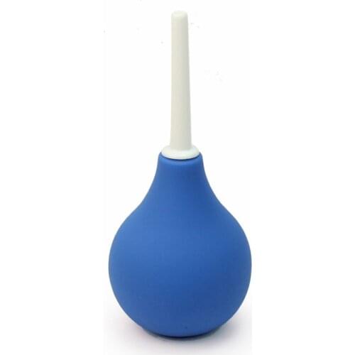 Pear shaped enema Rectal Shower Cleaning System Blue Ball for Anal Anus Colon