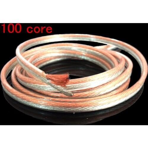 Free Ship 5m/lot 100 Core Professional RCA cable Oxygen-free copper acoustics wire Gold and silver wire horn cable Audio cable
