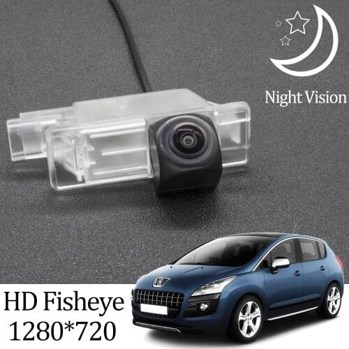 Owtosin HD 1280*720 Fisheye Rear View Camera For Peugeot 3008 MK1 2008-2016 Car Reverse Backup Parking Accessories