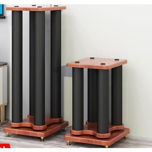 Bookshelf, Box Rack, Speaker stand, stand Shock Absorption Base, Shelf stand, Iron, Professional Surround, stand Wood, 1 pair