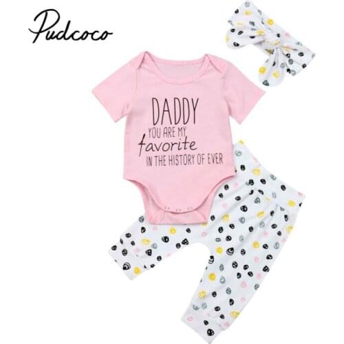 0-24M Cute Baby Girls Summer Clothing Kid Bodysuit Tops+Dots Pants +Headband 3pcs Outfits Kids Fashion Clothes toddler clothes