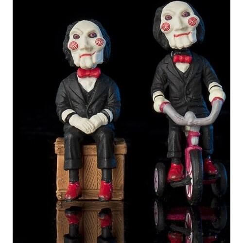 Saw Horror Figurin Car Doll Billy Mini PVC Action Figures Billy Figure Collectible Toy Car Decoration Interior Accessories