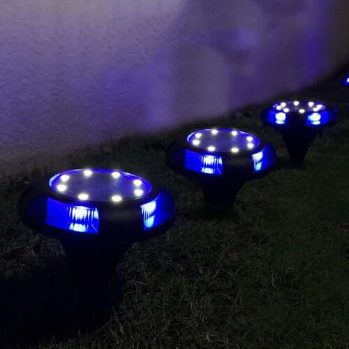 Pop 8LEDs Solar Lamps Ground Light Garden Landscape Lawn Lamp Buried Lights Outdoor Waterproof Road Stairs Pathway Decking Light