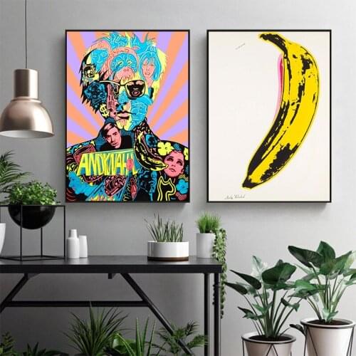 Andy Warhol Tomato Soup Marilyn Monroe Banana Monkey Dollar Portrait Canvas Wall Art Painting Living Room Study Corridor Decor
