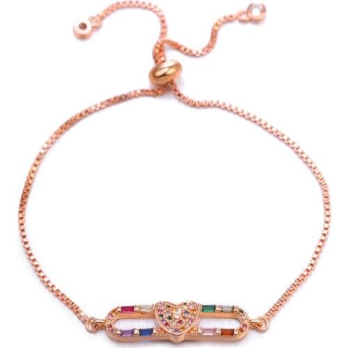 Couple romantic creative gifts trend Cupid heart shape Charm lucky love bracelet Necklace micro inlaid zircon ins fashion new