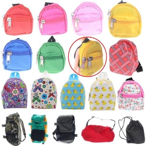 1Pc Mini Dolls Backpack For Doll BJD 1/6 1/12 Doll Bag Accessories Best Gifts Wholesale Dropshipping