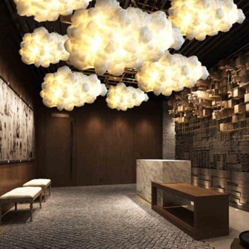 Modern simple decorative art lamp hotel lobby silk hotel lighting