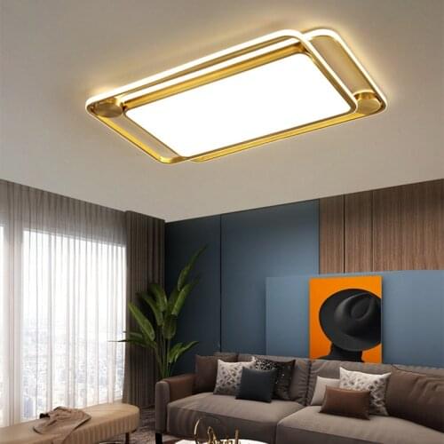 Modern Simple All Copper Ceiling Light Ultra-Thin Creative Design Home Decor Indoor Ceiling Lamp for Bedroom Dining Room Bar
