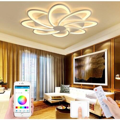 Nordic bedroom LED ceiling light modern living room chandelier hotel lighting lamp villa ceiling lamp remote control APP control