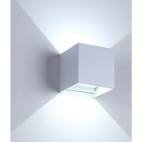 Outdoor Waterproof Cube LED Wall sconce Aluminum Up And Down Adjustable Garden Light Wall Mounted Porch Lights Industrial Decor