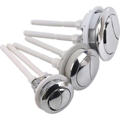 38/48/58mm Dual Push Button Universal Flush Toilet Seat Water Tank Valve WC Double 2 Rods Bathroom Toilet Water Switch