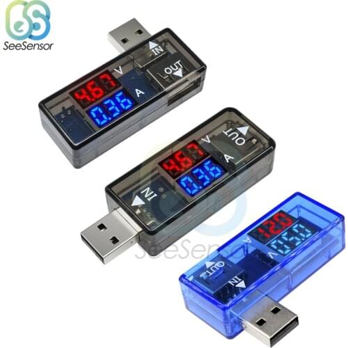 USB Charging Detector Mobile Power Current Voltage Meter Digital Voltmeter Ammeter USB Charger Tester Double Digital Display